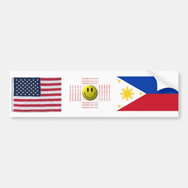 AUTOCOLLANT DE VOITURE PINOY AMÉRICAIN (Devant)