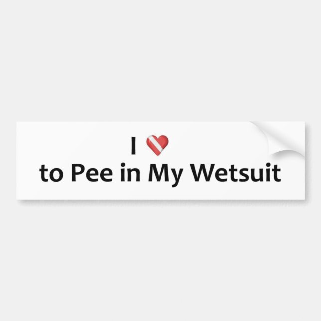 Autocollant De Voiture Pipi dans le wetsuit (Devant)