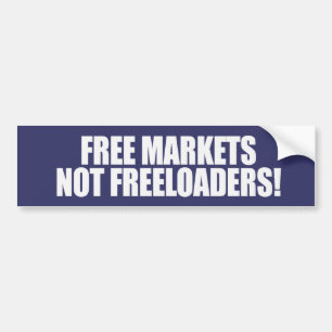 Autocollant De Voiture PIQUE-ASSIETTES Bumpersticker des MARCHÉS LIBRES