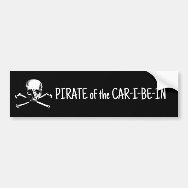 Autocollant De Voiture PIRATE du RAC-I-BE-IN (Devant)