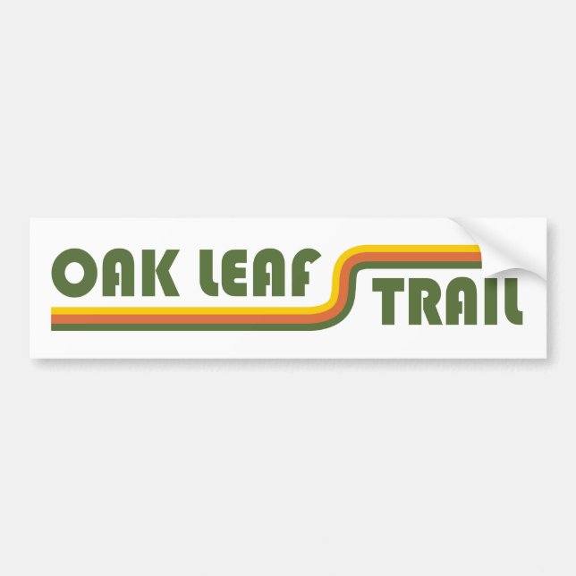 Autocollant De Voiture Piste de feuilles de chêne Wisconsin (Devant)