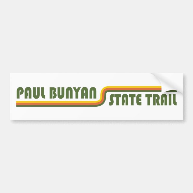 Autocollant De Voiture Piste d'État Paul Bunyan Minnesota (Devant)