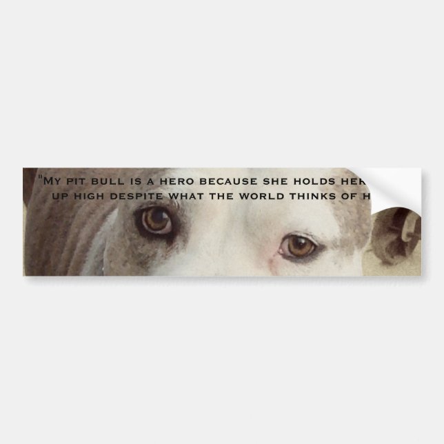 Autocollant De Voiture Pitbull Bumpersticker (Devant)