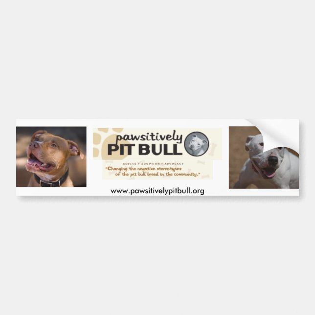 Autocollant De Voiture Pitbull de Pawsitively (Devant)