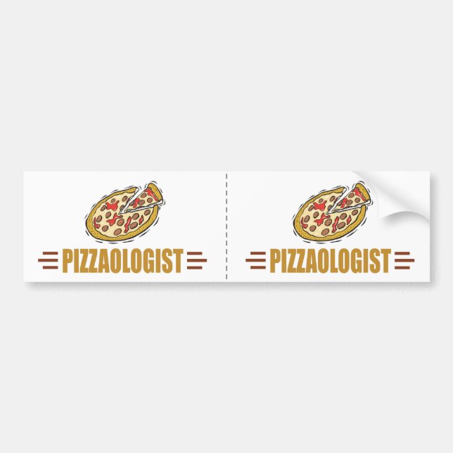 Autocollant De Voiture Pizza drôle (Devant)