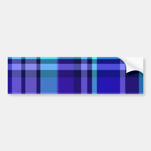 Autocollant De Voiture Plaid Blue Purple (Devant)