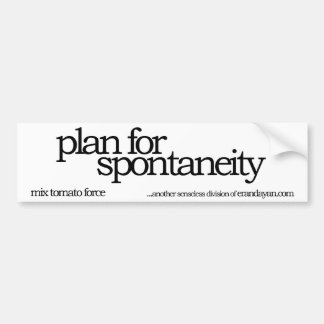 Autocollant De Voiture plan pour la spontanéité