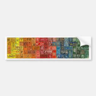 Autocollant De Voiture Plats colorés de chacun des 50 états