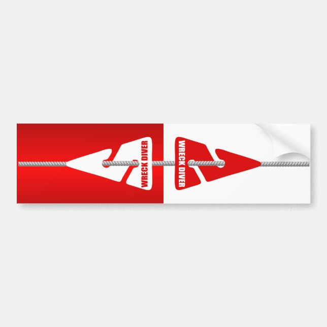 Autocollant De Voiture Plongée en épaves (marqueurs de ligne) (Devant)