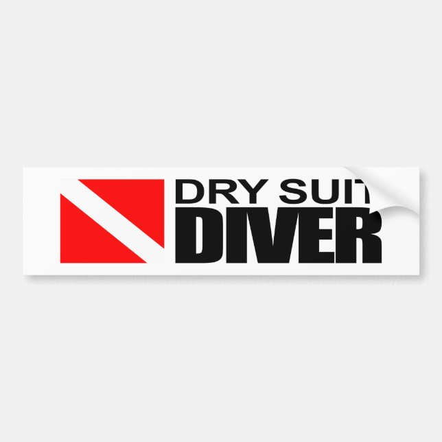 Autocollant De Voiture Plongeur de costume sec (Devant)