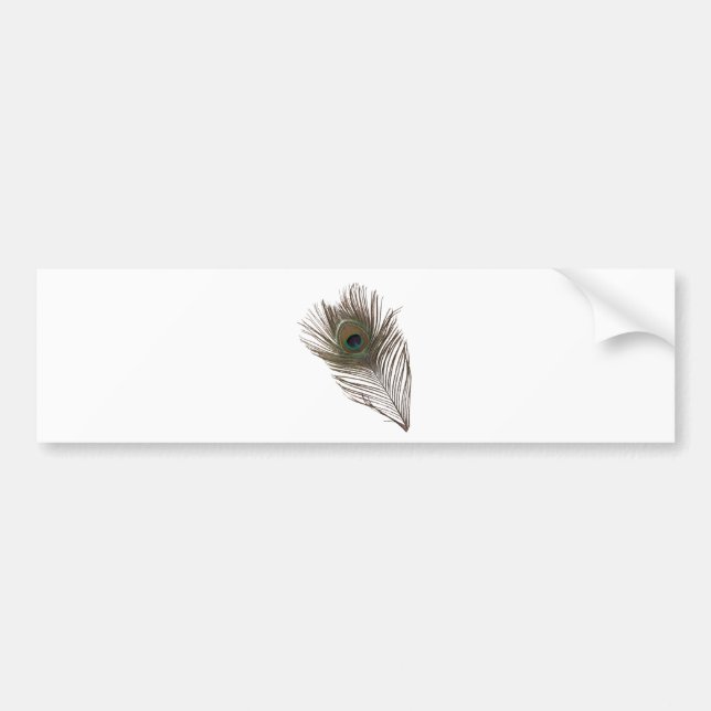 Autocollant De Voiture Plumes de paon (Devant)