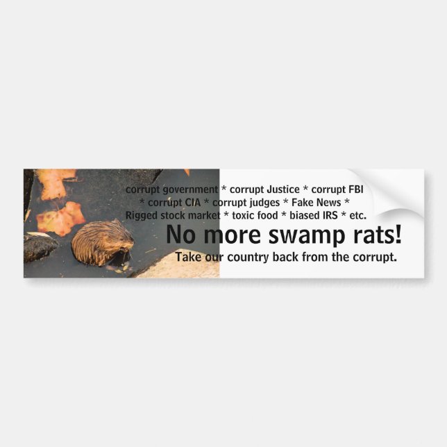 Autocollant De Voiture Plus de rats de marais (Devant)