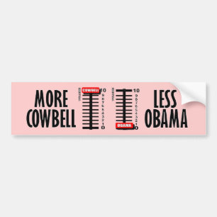 Autocollant De Voiture Plus de sonnaille - moins d'Obama