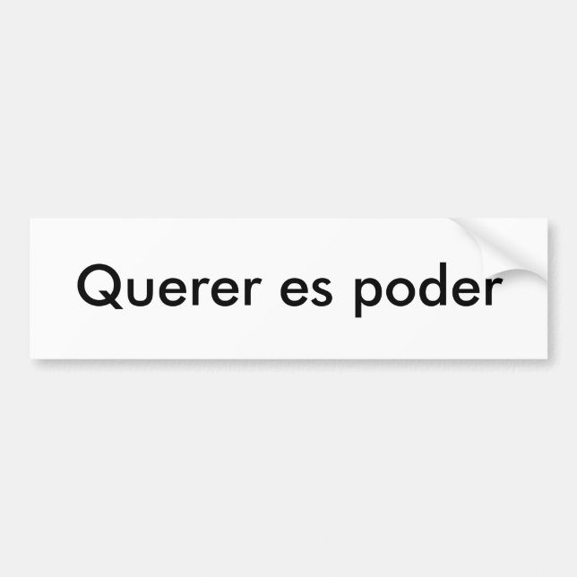 Autocollant De Voiture Poder de Querer es (Devant)