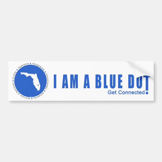 Autocollant De Voiture Point bleu la Floride (Devant)