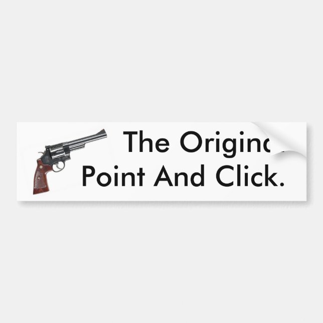 AUTOCOLLANT DE VOITURE POINT ET CLIC ORIGINAUX (Devant)