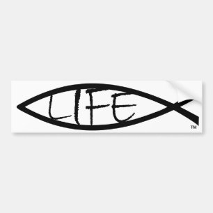 Autocollant De Voiture Poissons de Jésus de la "vie" - adhésif pour