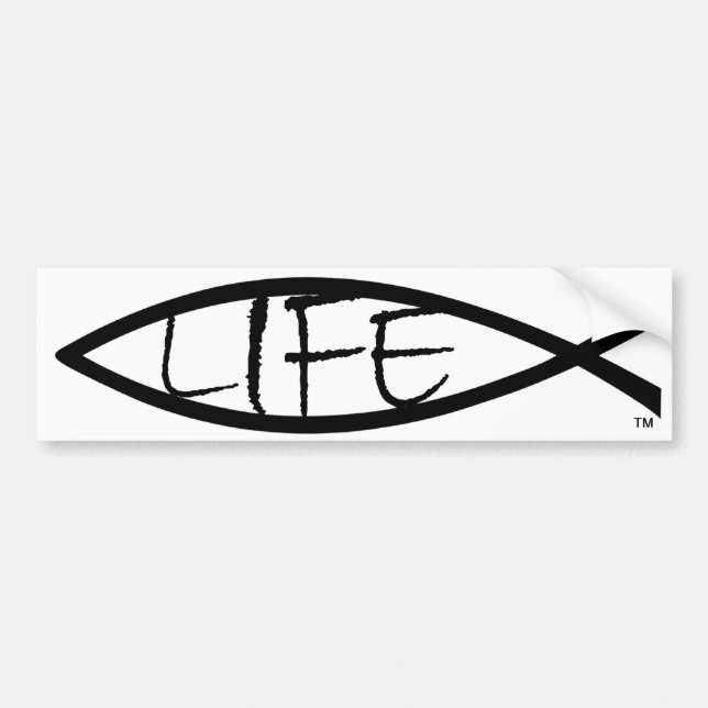 Autocollant De Voiture Poissons de Jésus de la "vie" - adhésif pour (Devant)