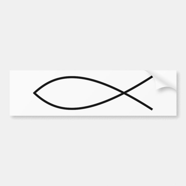 Autocollant De Voiture Poissons d'Ichthus (Devant)