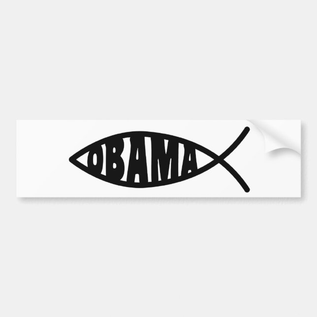 Autocollant De Voiture Poissons d'Obama (Devant)
