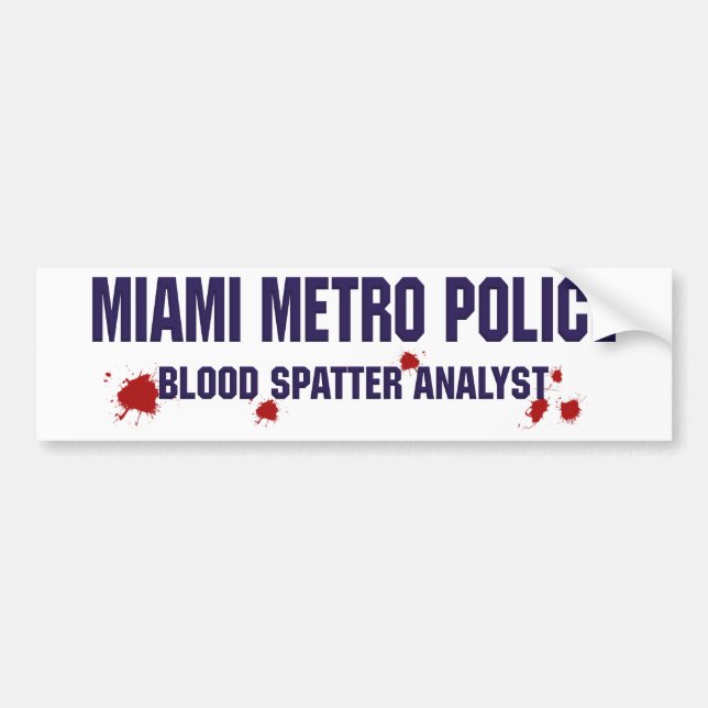 AUTOCOLLANT DE VOITURE POLICE DE MÉTRO DE MIAMI (Devant)