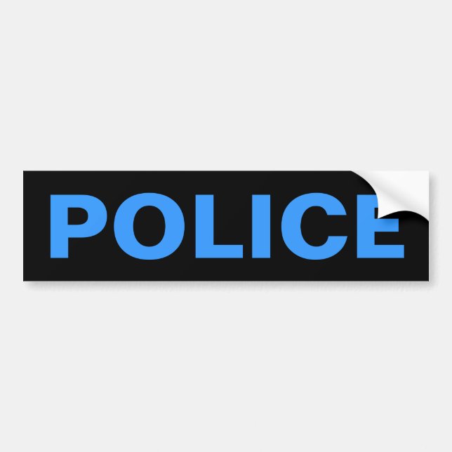 Autocollant De Voiture POLICE - emblème bleu de logo (Devant)