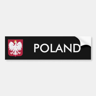 Autocollant De Voiture Polish Eagle Red Shield