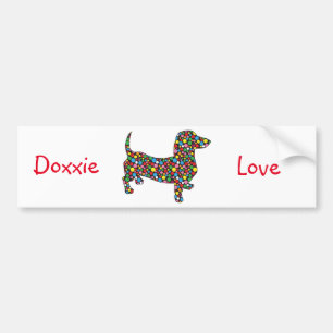 Autocollant De Voiture Polka Dot Dachshund