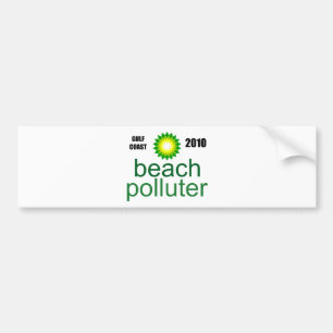 Autocollant De Voiture Pollueur de plage - Côte du Golfe 2010