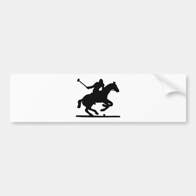 Autocollant De Voiture Poneys britanniques de silhouette de joueur de (Devant)