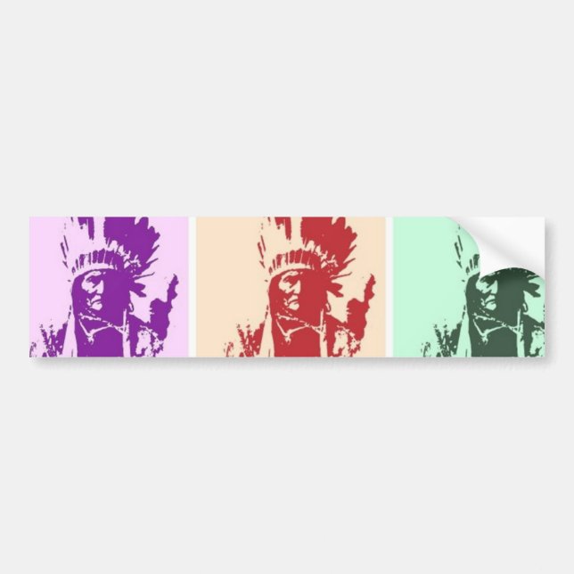 Autocollant De Voiture Pop Art Geronimo (Devant)