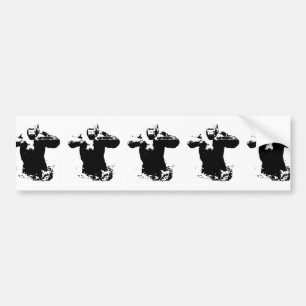 Autocollant De Voiture Pop Art Gorilla battre le pare-chocs de la poitrin