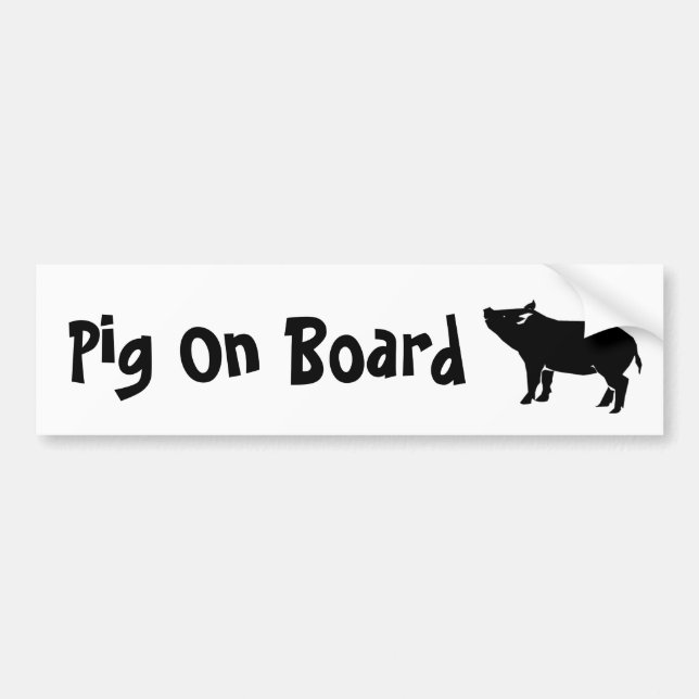 Autocollant De Voiture Porc à bord d'adhésif pour pare-chocs (Devant)
