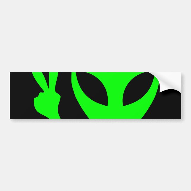 Autocollant De Voiture Portrait Alien (Devant)