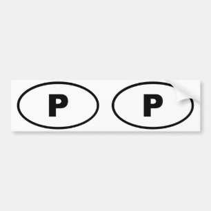 Autocollant De Voiture Portugal - P - ovale européen