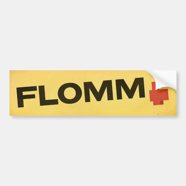 Autocollant De Voiture Positavo de FLOMM sur le jaune (Devant)