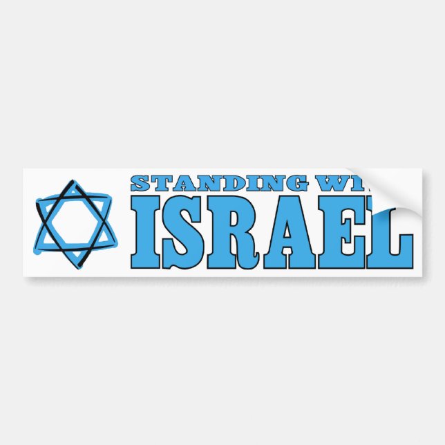 Autocollant De Voiture Position avec l'Israël (Devant)