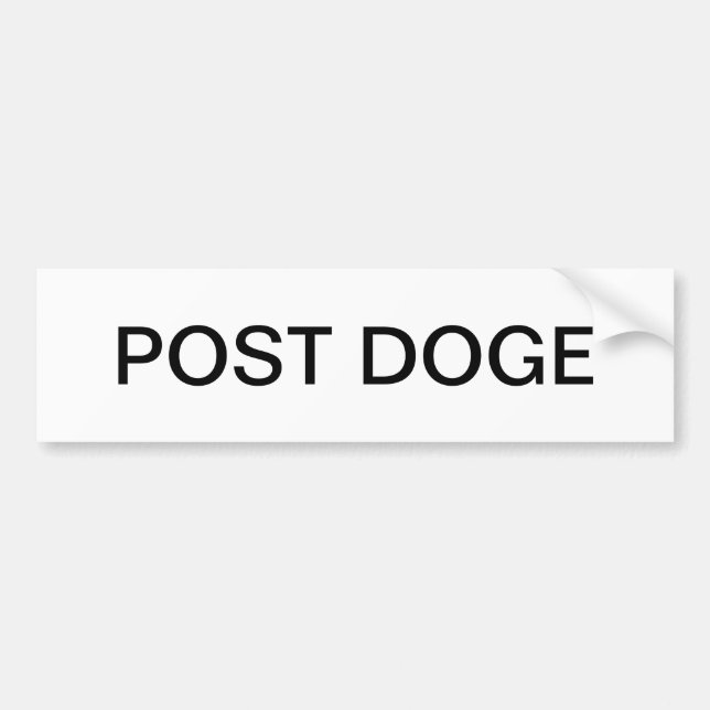 Autocollant De Voiture POST DOGE (white/black) bumper sticker (Devant)