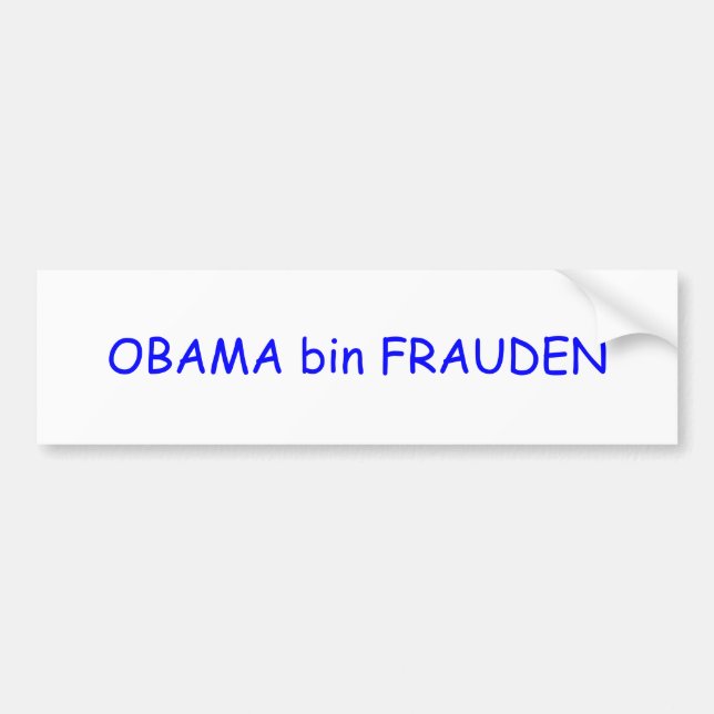 Autocollant De Voiture Poubelle FRAUDEN d'OBAMA (Devant)