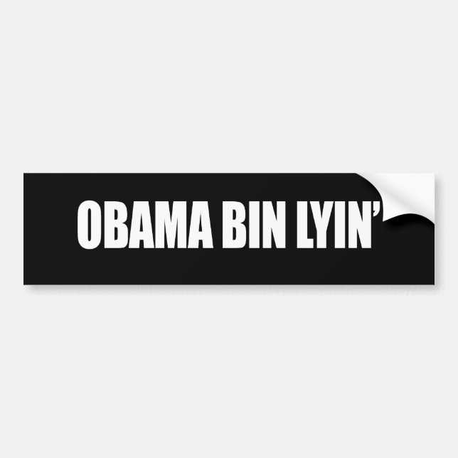 AUTOCOLLANT DE VOITURE POUBELLE LYIN D'OBAMA (Devant)