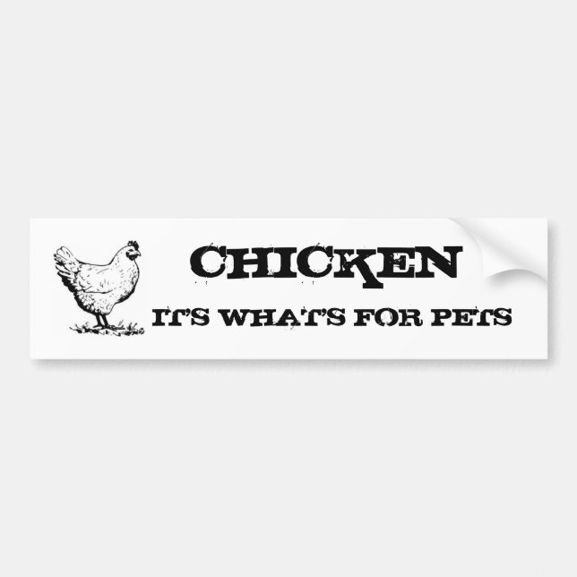 Autocollant De Voiture POULET il est ce qui est pour des animaux (Devant)
