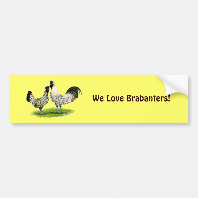 Autocollant De Voiture Poulets crèmes de Brabanter (Devant)