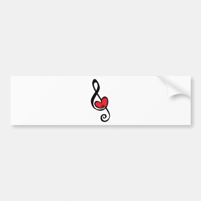Autocollant De Voiture Pour l'amour de la musique (Devant)