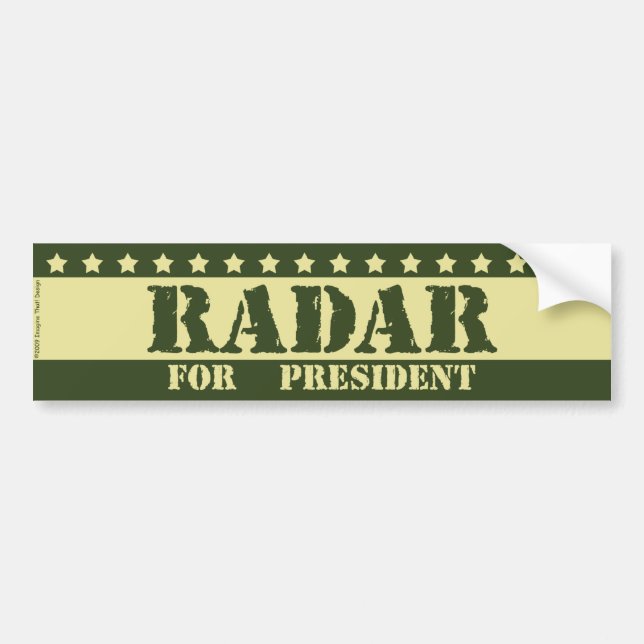 Autocollant De Voiture Pour le Président Radar (Devant)