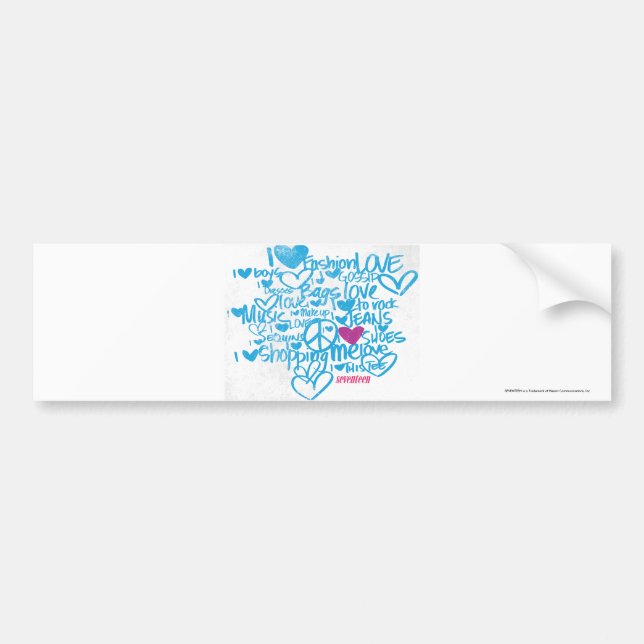 Autocollant De Voiture Pourpre/Aqua de graffiti (Devant)