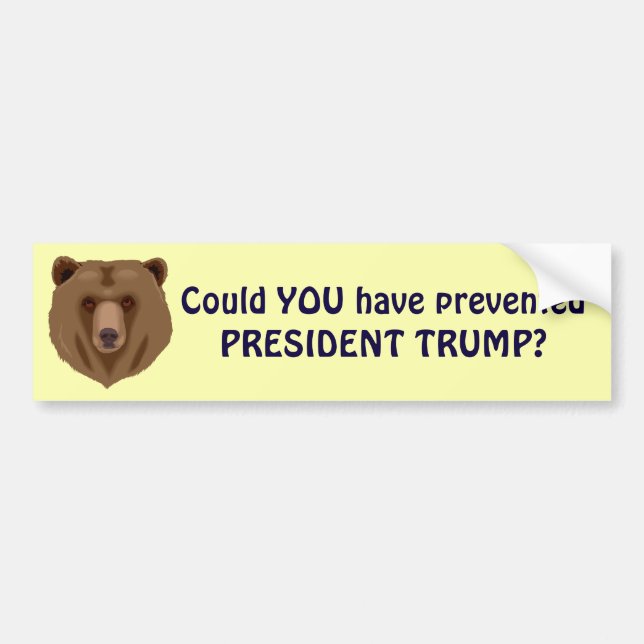 Autocollant De Voiture "Pourriez vous avoir empêché le Président Trump " (Devant)