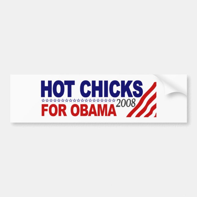 Autocollant De Voiture Poussins chauds pour Obama (Devant)