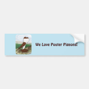 Autocollant De Voiture Pouter Pigeon Red Hana