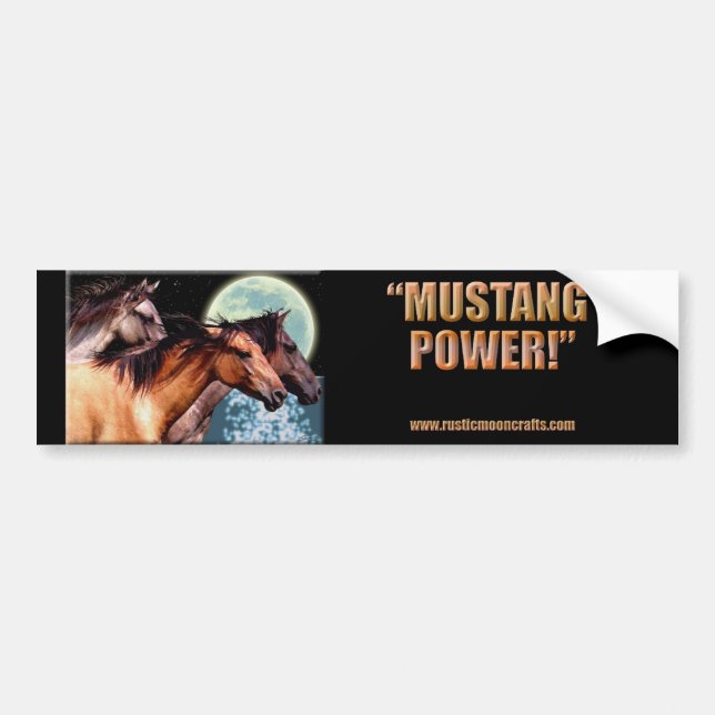 Autocollant De Voiture POUVOIR MUSTANG Bumper CP (Devant)