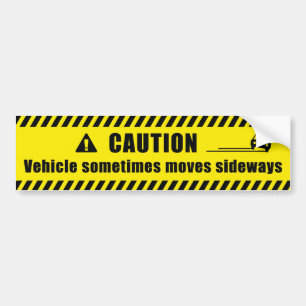 AUTOCOLLANT DE VOITURE PRÉCAUTION